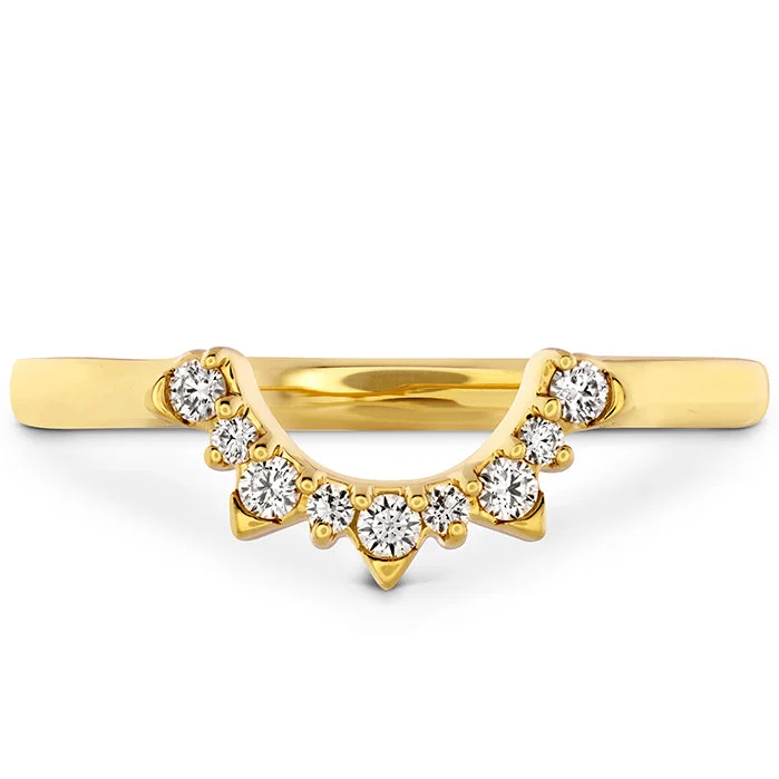 women's engagement rings with milgrain detailing -Hearts On Fire Behati Tiara Diamond Band