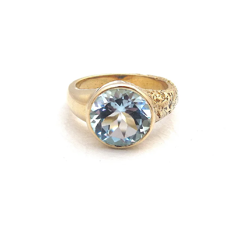 women's rings with double band -Fragment Blue Topaz Ring