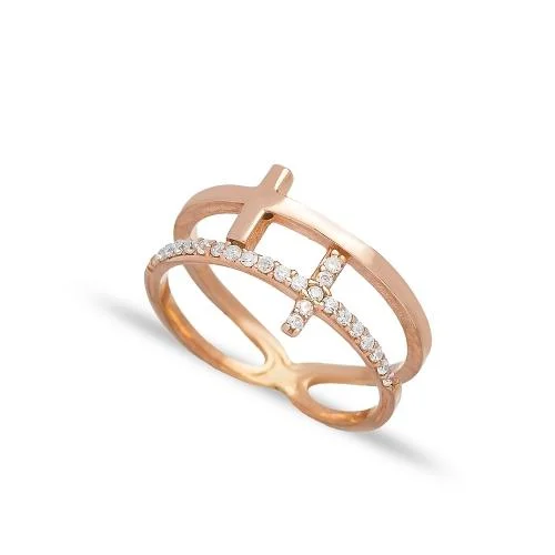 women's rings with ruby -Rose Gold Sunbeam Ring - Sterling Silver