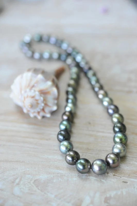 women's necklaces with long chain -Tahitian Pearl Goddess Strand