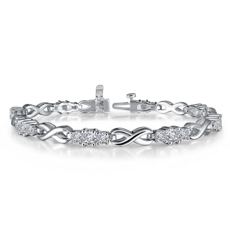 women's bracelets with braided design -Infinity Alternating Bracelet