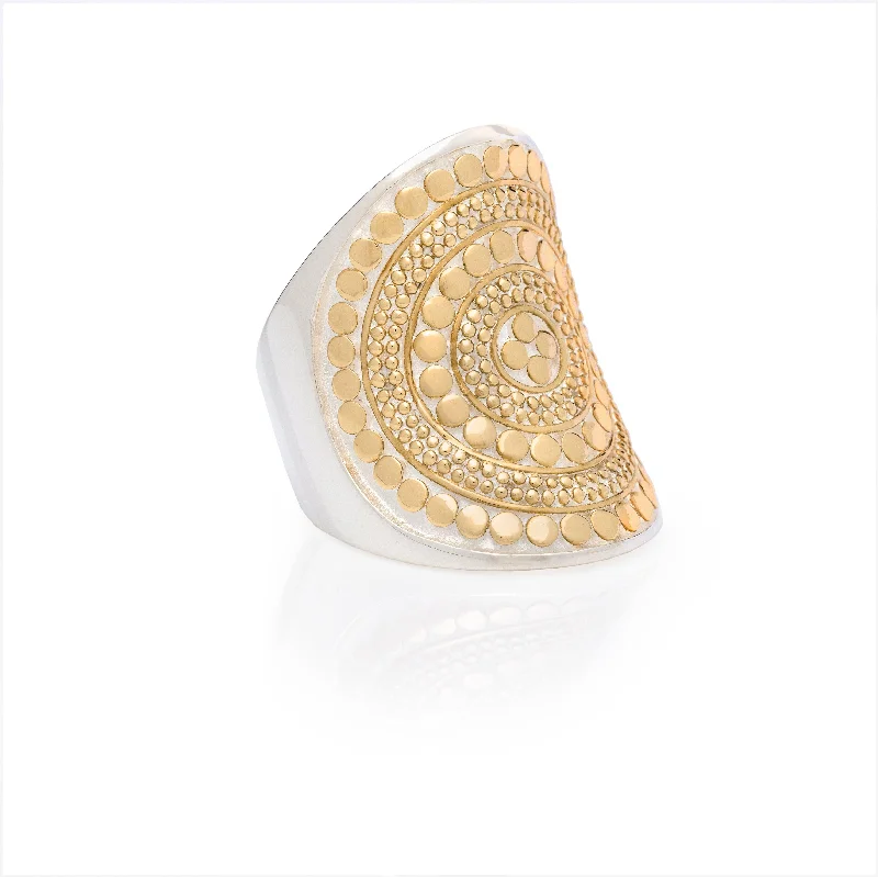 women's rings with diamond accents -Anna Beck Classic Saddle Ring