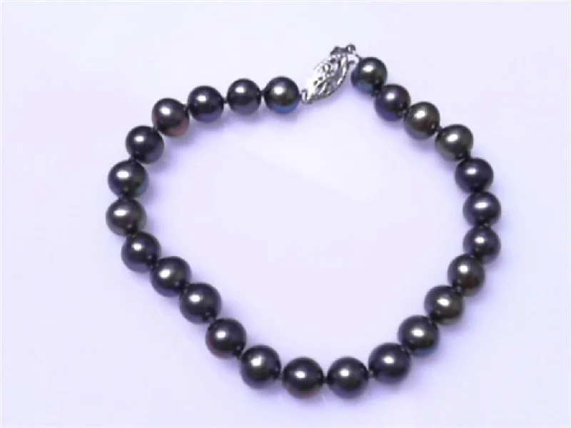 women's bracelets with hammered finish -Pearl Bracelet