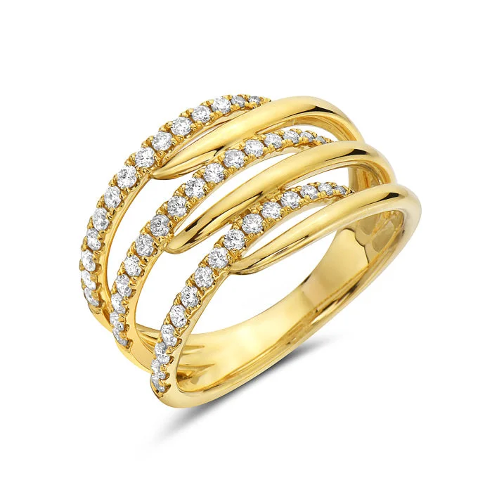 women's rings with classic design -Bassali Sienna 14k Yellow Gold Fashion Ring RG14273D