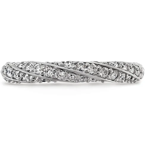 women's engagement rings with cushion-cut diamond -Hearts On Fire Atlantico Diamond Pave Band