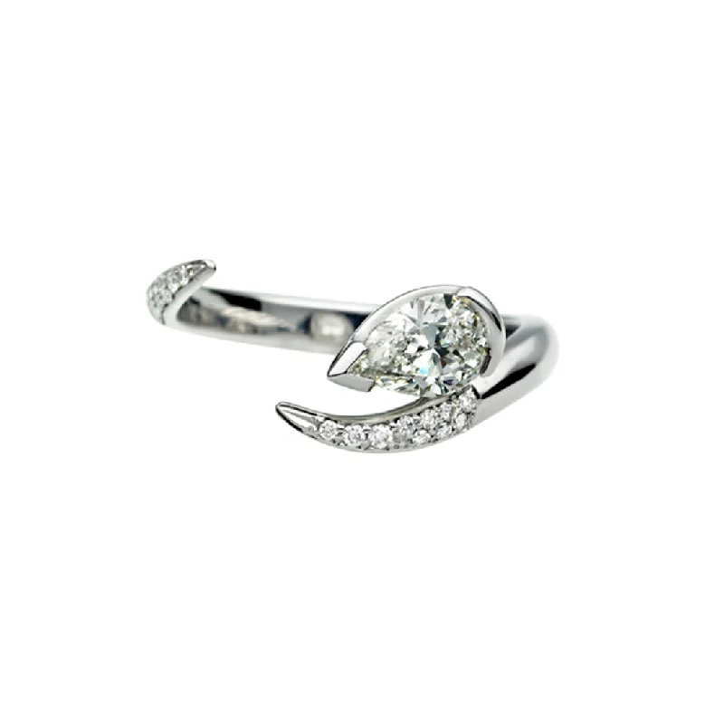 women's engagement rings with understated beauty -Interlocking Ariana50 Eternity Ring - 18ct White Gold & 0.60ct Diamond