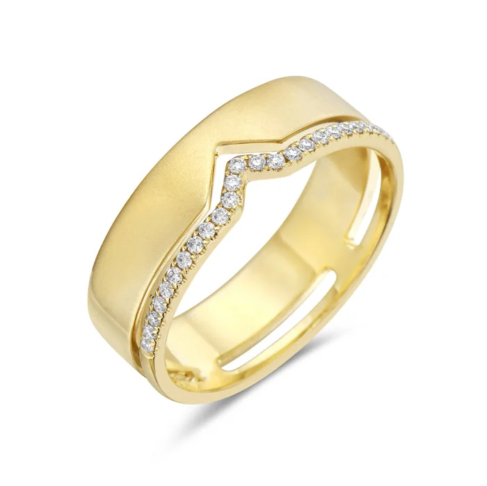 women's rings with luxurious gold finish -Bassali Sienna 14k Yellow Gold Fashion Ring RG14074D