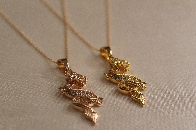 women's necklaces with simple chain -Dionysus Dragon