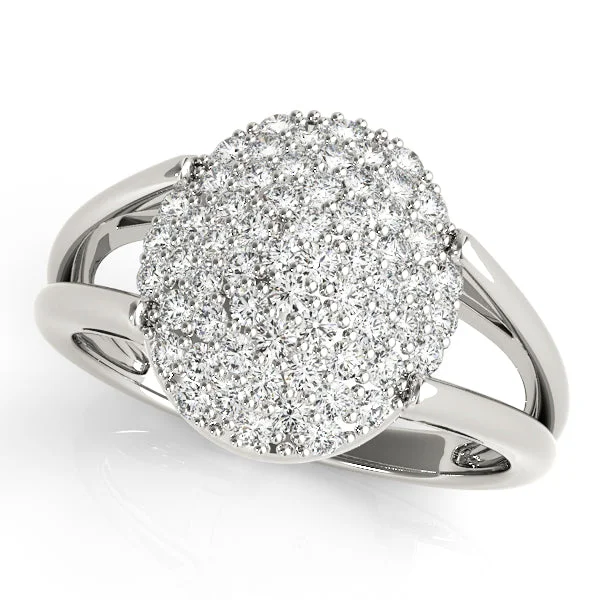 women's rings with luxury diamonds -14K Cluster Dome Ring