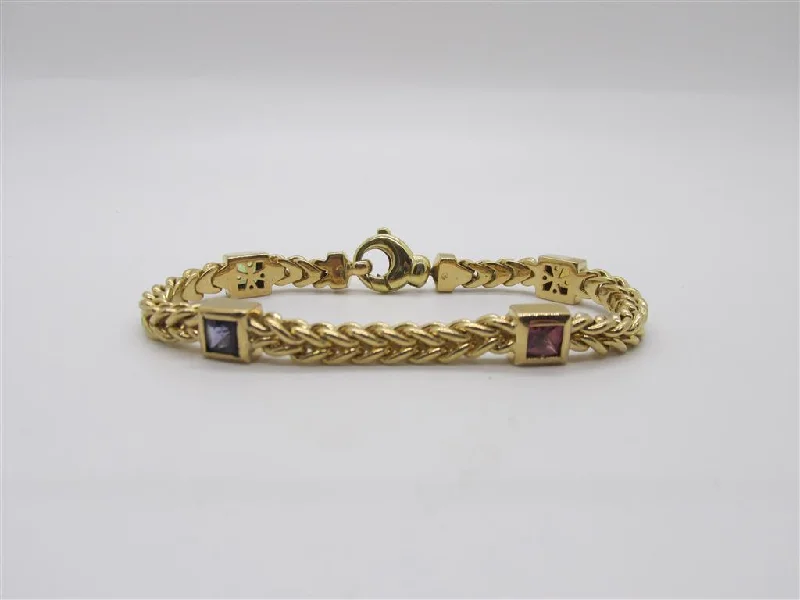 women's bracelets with large gemstone -Colored Stone Bracelet