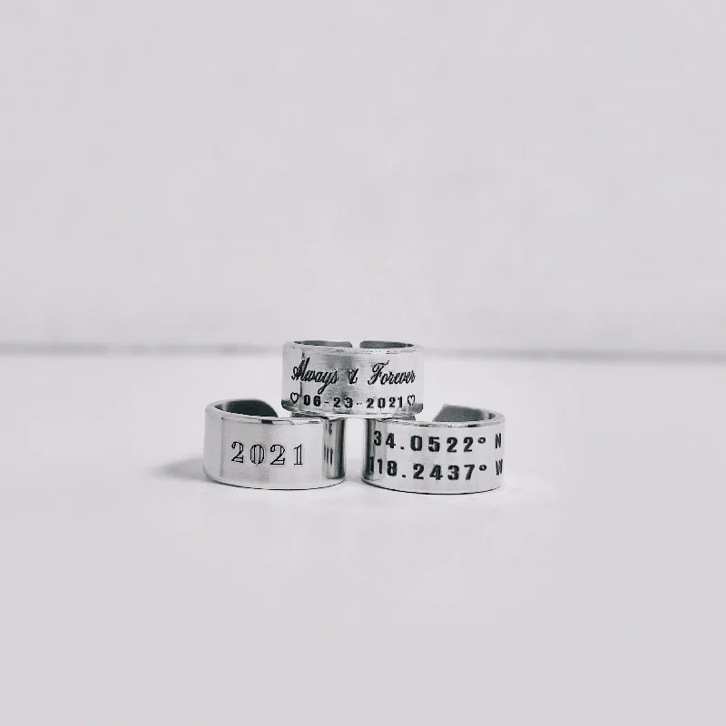 women's rings with subtle design -THICK Custom Rings