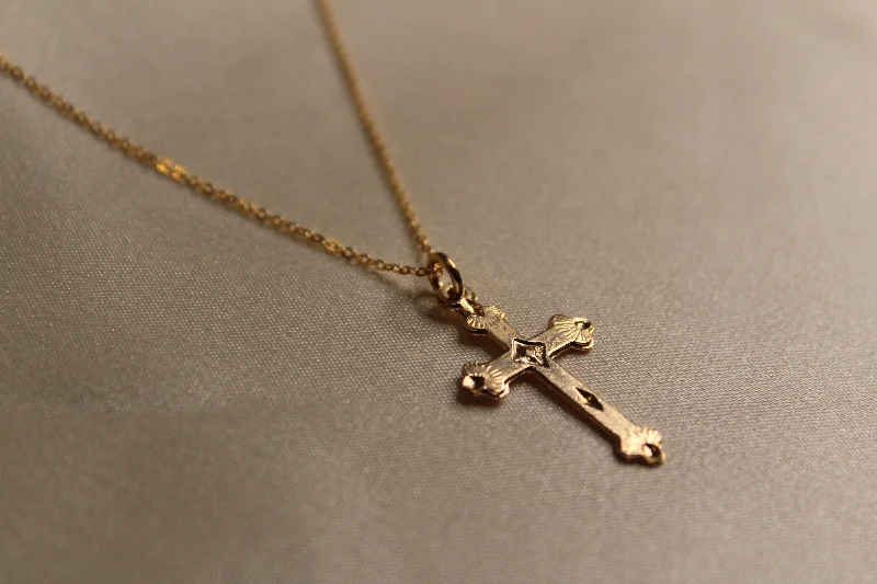 women's necklaces with vintage charm -Jane Gold Filled Cross