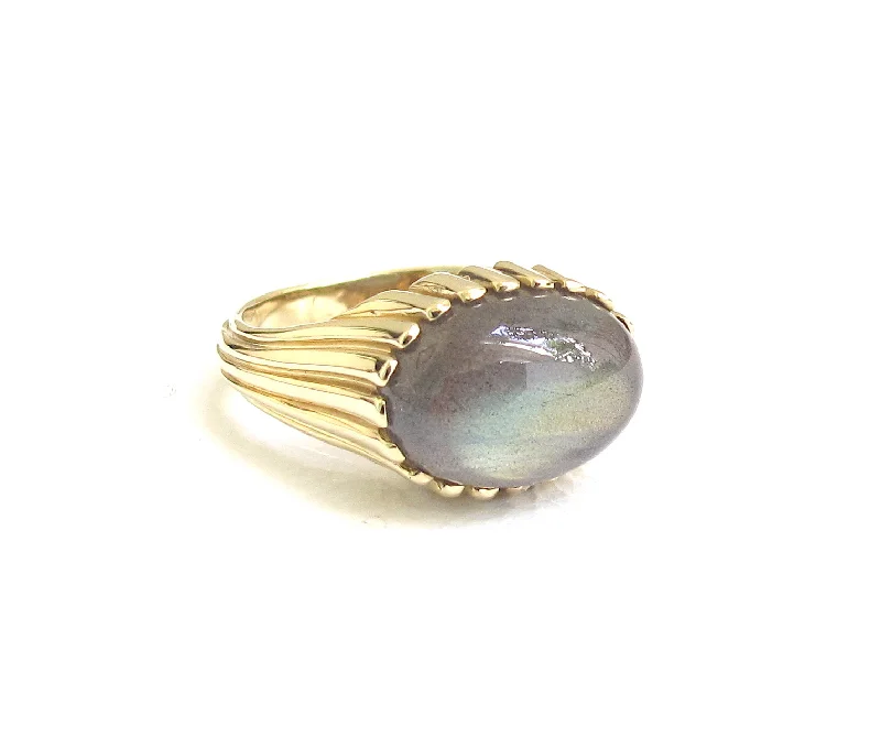 women's rings with simple elegance -Ridge Labradorite Ring