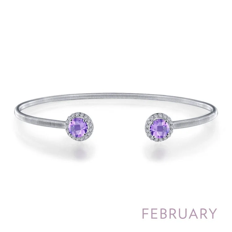 women's bracelets with woven pattern -February Birthstone Bracelet