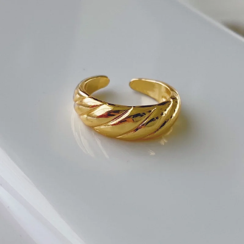 women's rings with asymmetrical design -Croissant Ring