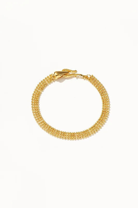 women's bracelets with white gold finish -Fine 14K Gold Woven Bracelet