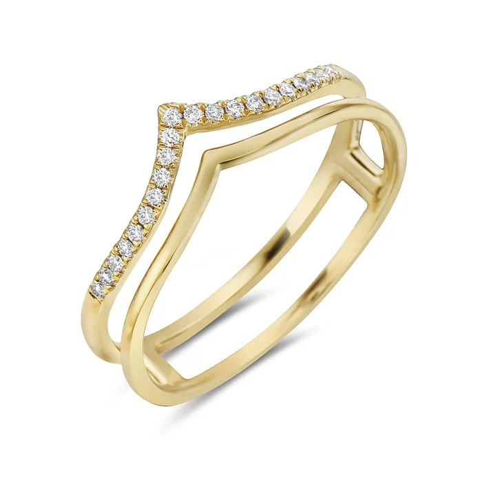 women's rings with asymmetrical design -Bassali Sienna 14k Yellow Gold Fashion Ring RG14086D