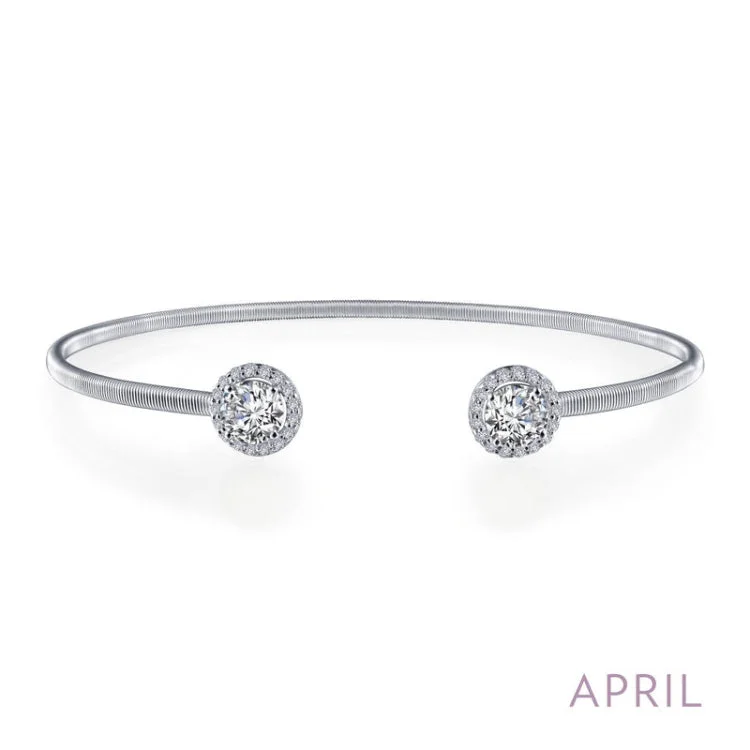 women's bracelets with cubic zirconia -April Birthstone Bracelet