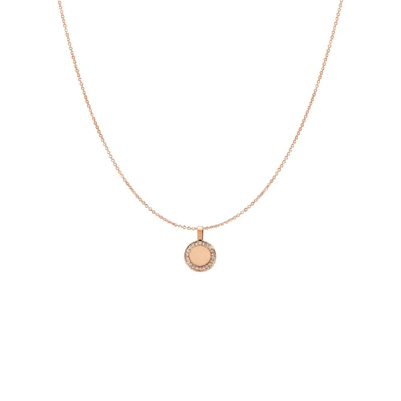 women's necklaces with vintage charm -18 Karat Rose Gold Small P.S. Diamond Charm