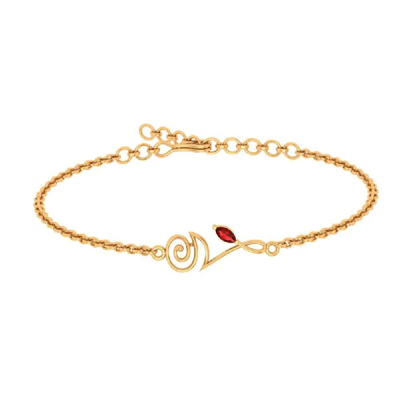 women's bracelets with polished gold -Floral Gold Bracelets