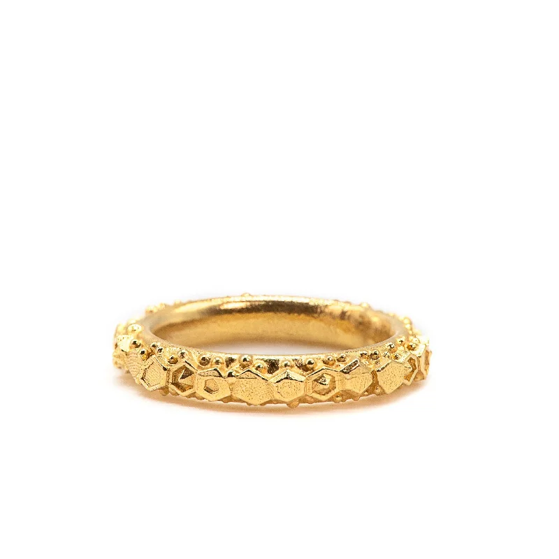 women's rings with engraved accents -Dainty London Gold Hebe Ring