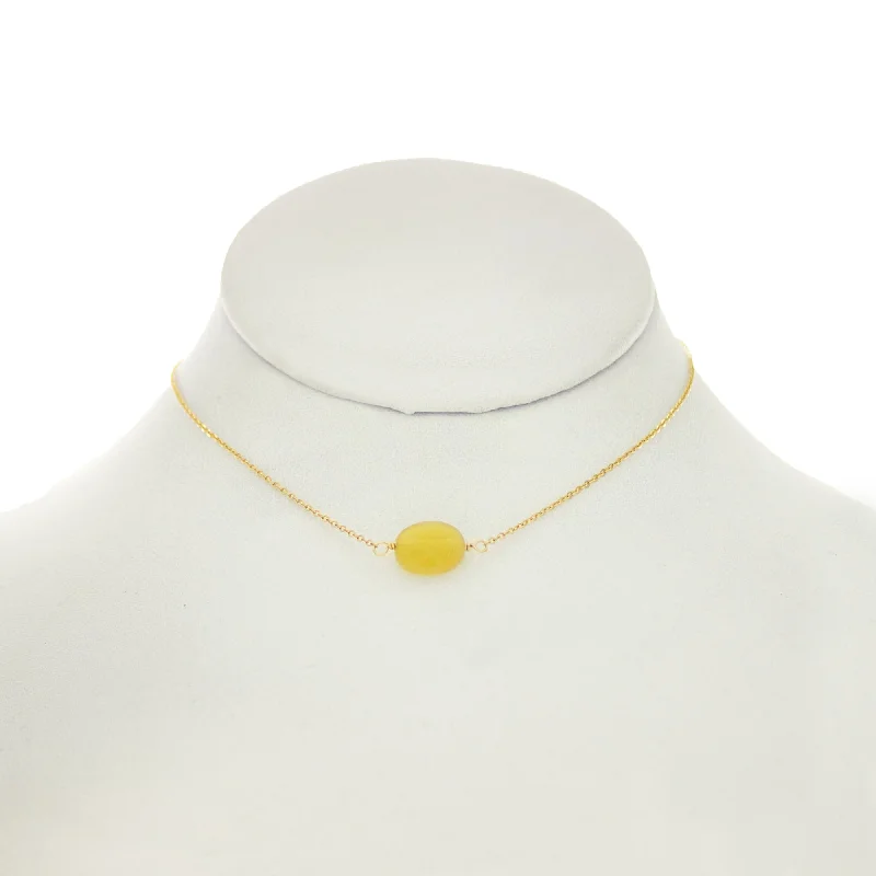 women's necklaces silver -Orange & Lemon - Yellow Opal Stone on 14k gold filled chain