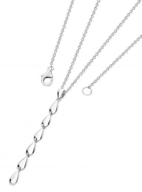 women's necklaces with pearl -Lucy Q Long Tear Drop Pendant