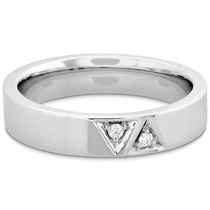 women's engagement rings with eternity band -Hearts On Fire Triplicity Triangle Double Diamond Band