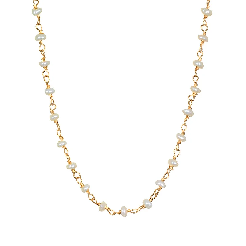 women's necklaces with twisted design -Scatter Light Pearl Choker