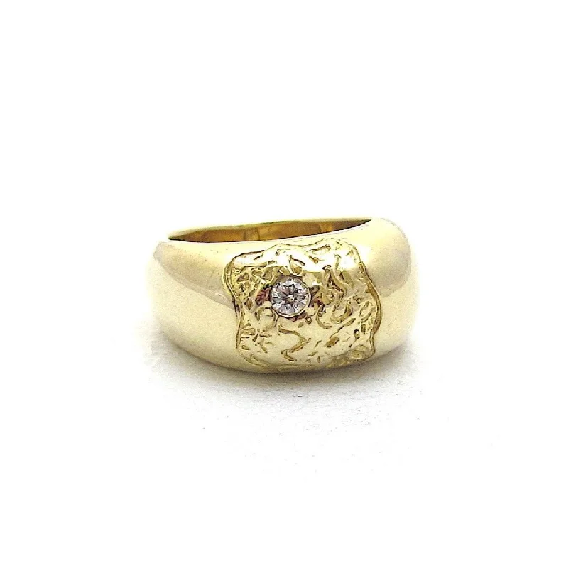 women's rings with large gemstone -Fragment Signet Ring