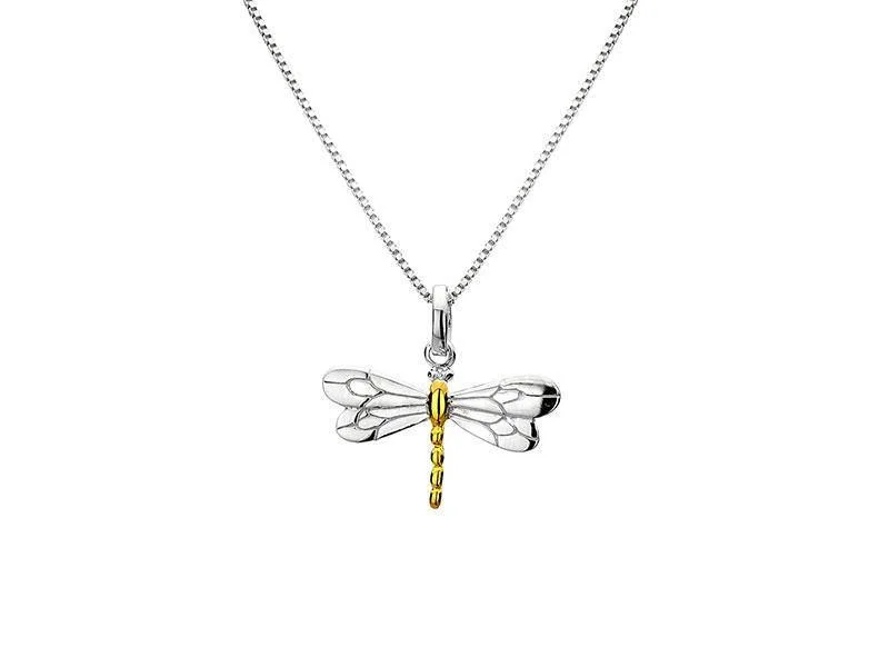 women's necklaces with heart and gemstone -Sea Gems Dragonfly Pendant