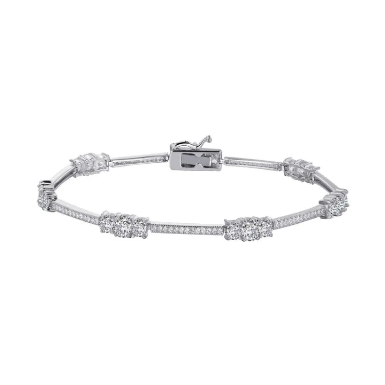 women's bracelets with layered chains -Stylish Station Bracelet