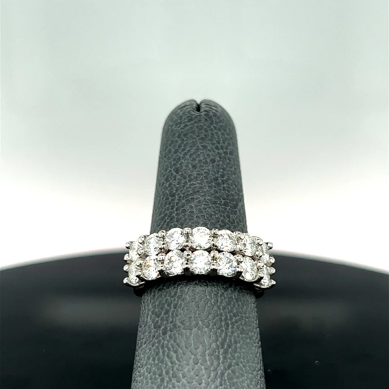 women's engagement rings with statement stone -Platinum 2.42CTW Diamond Band