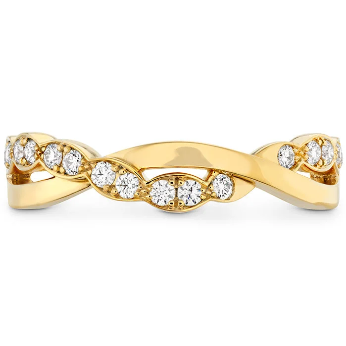 women's engagement rings with simple elegance -Hearts On Fire Lorelei Floral Twist Diamond Band