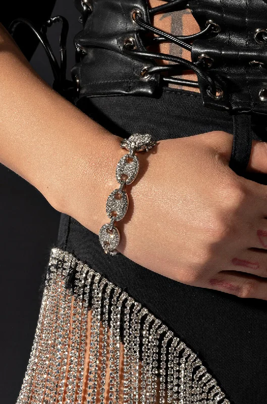 women's bracelets with antique style -LINK ICY BRACELET