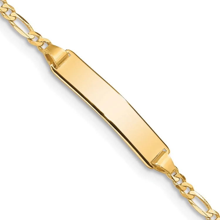 women's bracelets with minimalist touch -14k Baby Figaro ID Bracelet