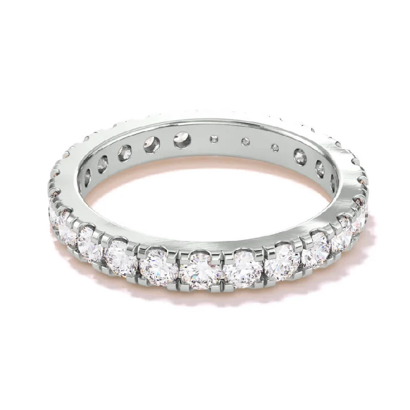 women's engagement rings with vintage design -SIGNATURE COMFORT FIT 2.5MM ROUND BRILLIANT DIAMOND ETERNITY BAND