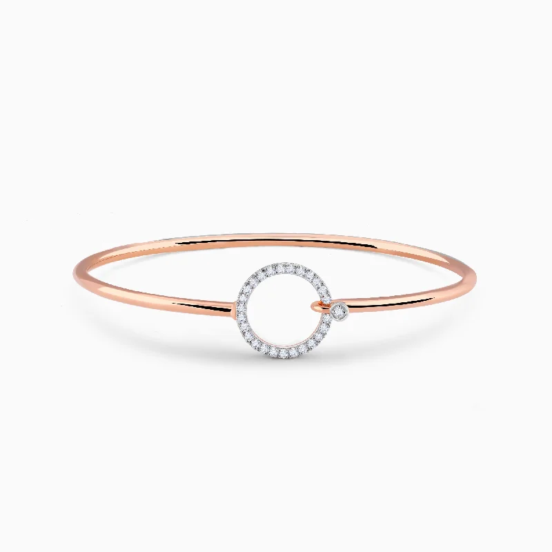 women's bracelets with emerald -Rose Gold Stark Diamond Bracelet