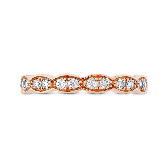 women's engagement rings with minimalist design -Hearts On Fire Larelei Floral Midi Diamond Band