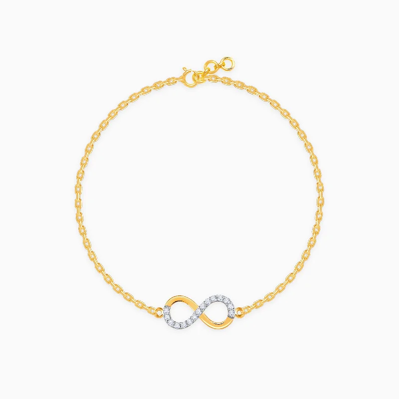 women's bracelets with opal -Gold Infinite Shine Diamond Bracelet