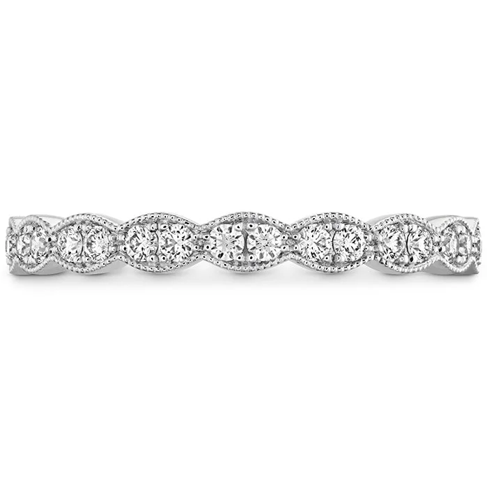 women's engagement rings with floral design -Hearts On Fire Larelei Floral Milgrain Diamond Band