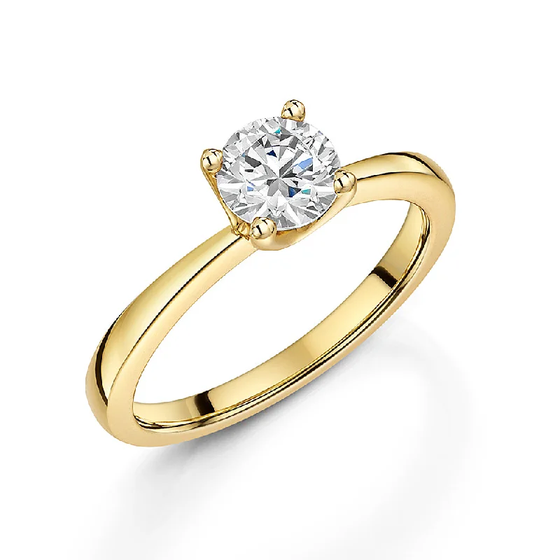 women's rings with bold design -Jools Gold Vermeil 1ct Brilliant Cut Cubic Zirconia Ring