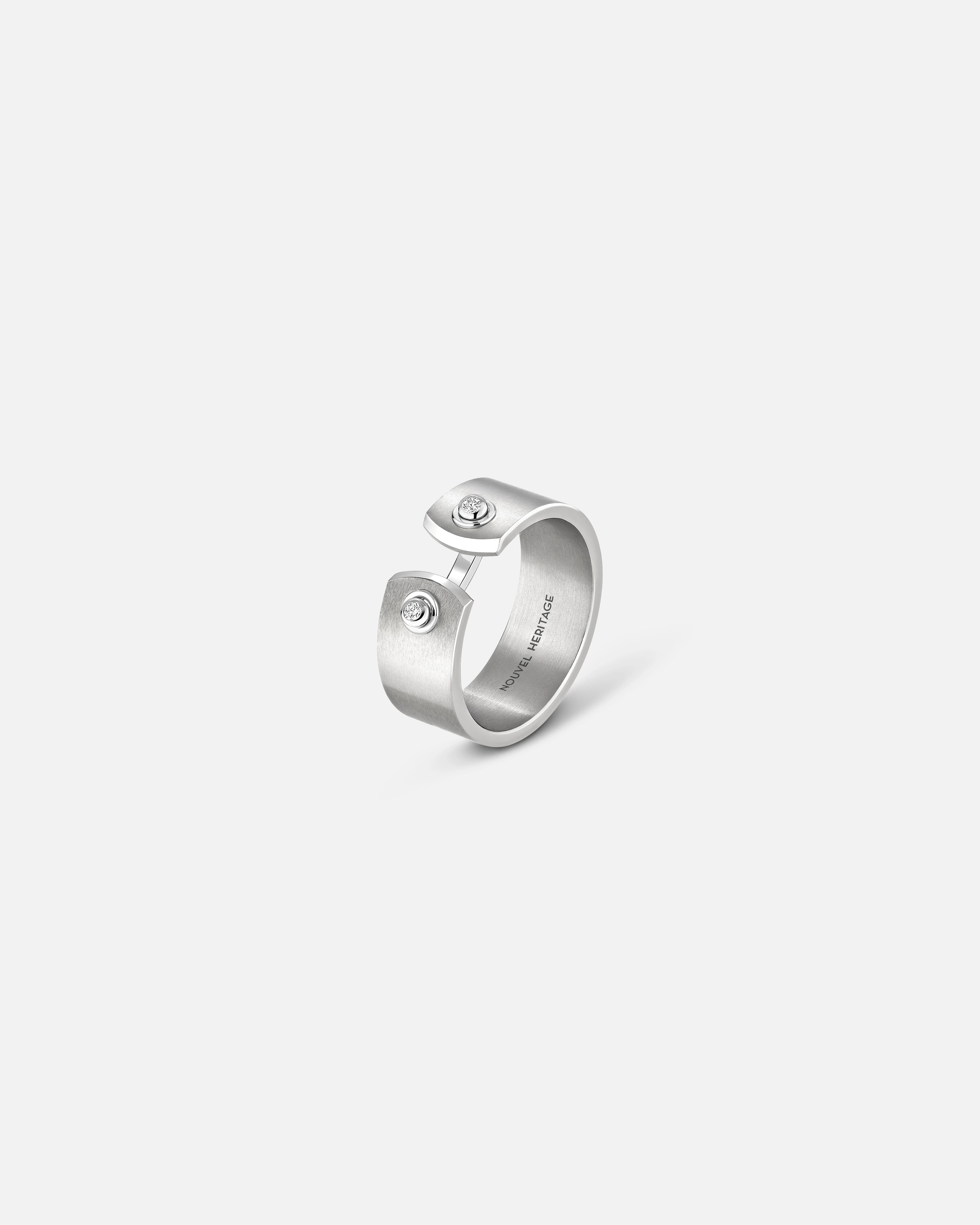 women's rings with pearl -Paris From The Sky Mood Ring in White Gold