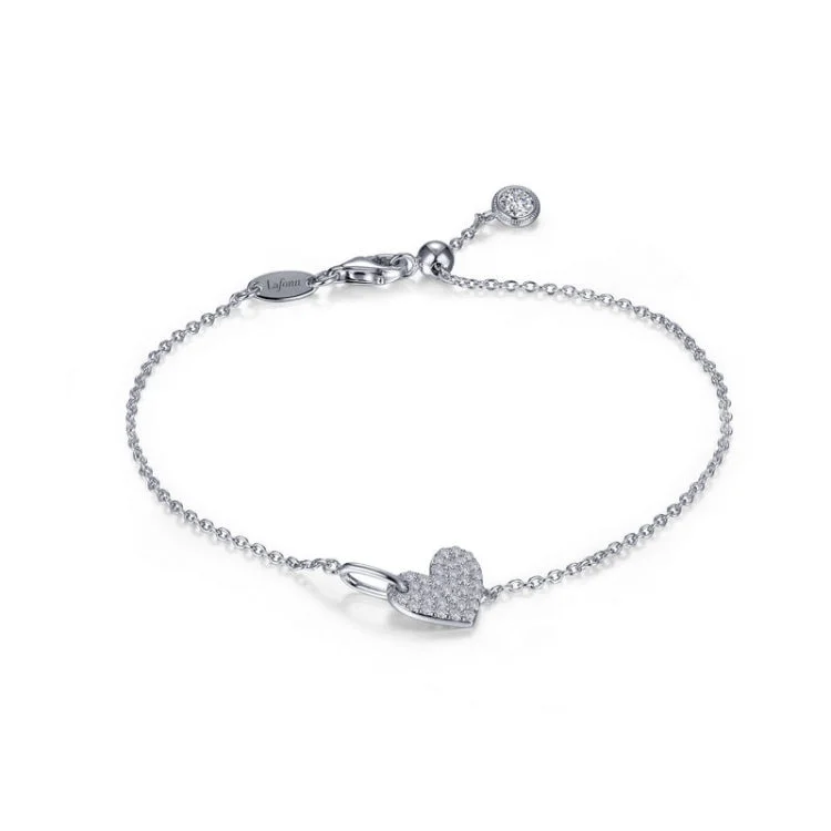 women's bracelets with classic pearls -Shimmering Heart Bracelet