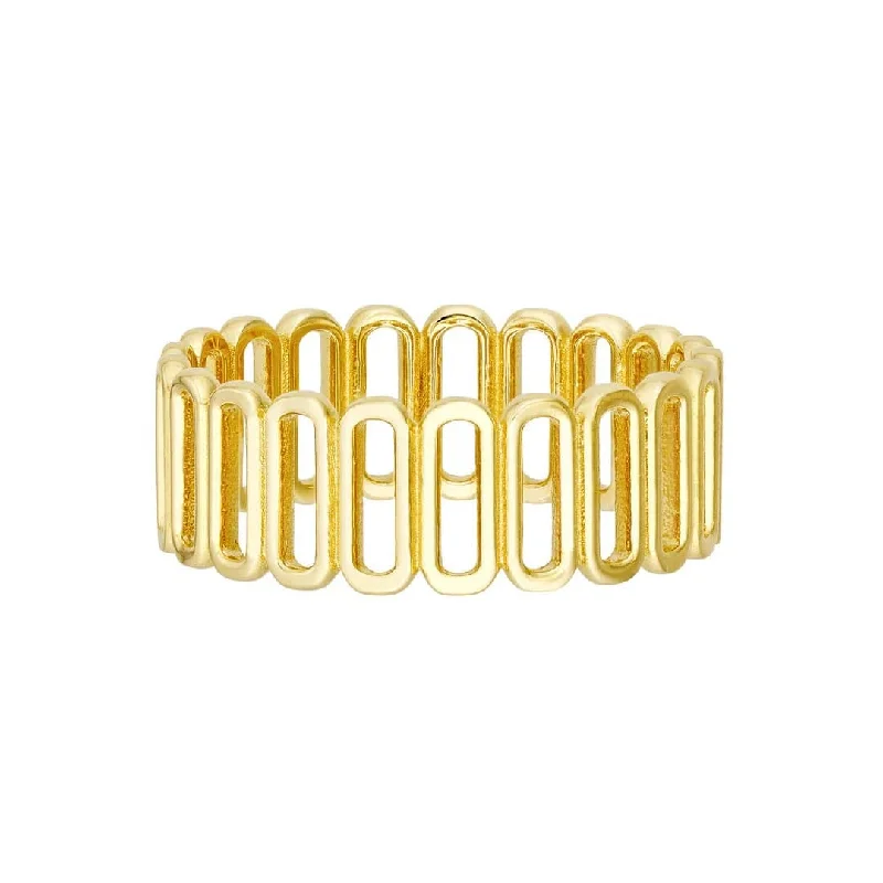 women's rings with yellow gold band -Paper Clip Ring