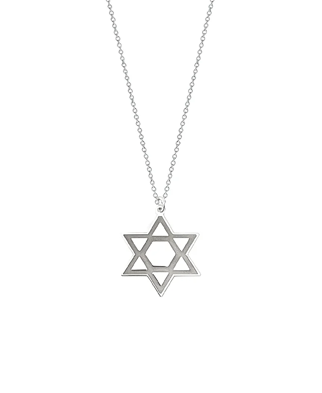 women's necklaces with solitaire diamond -Star of One Magen David