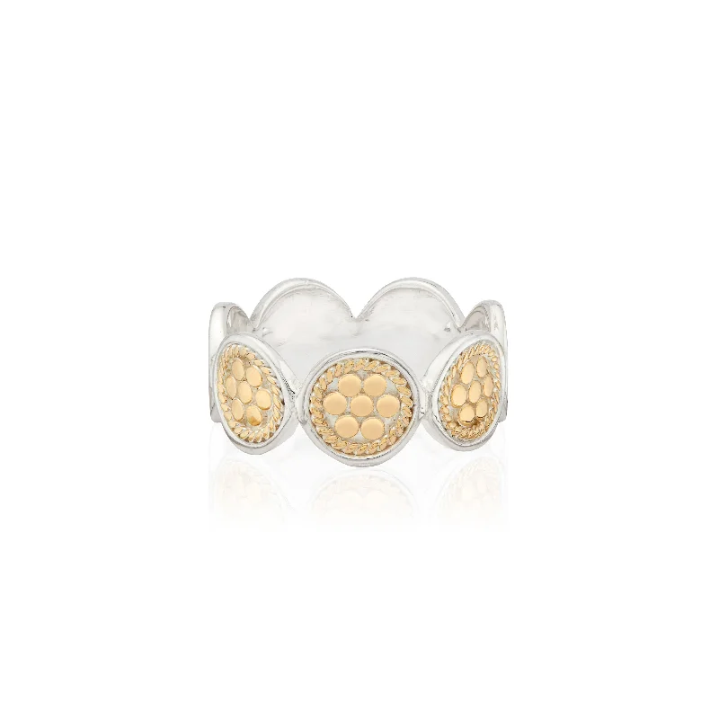 women's rings with pearl -Anna Beck Classic Gold Multi-Disc Ring