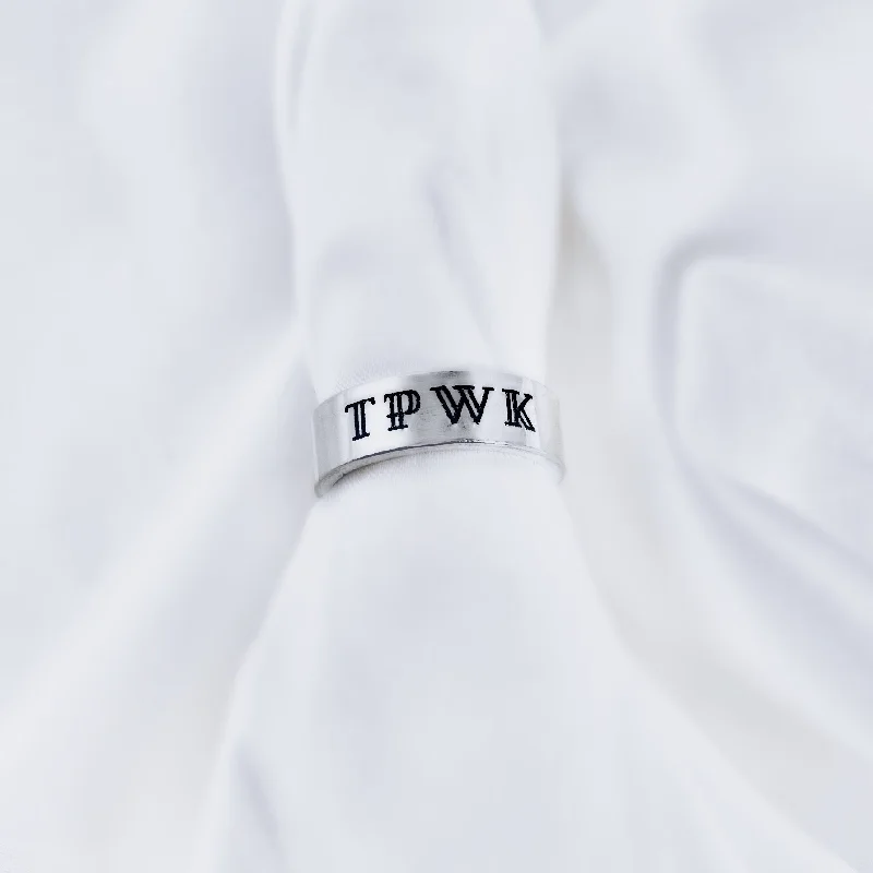 women's rings with unique setting -“TPWK” Ring