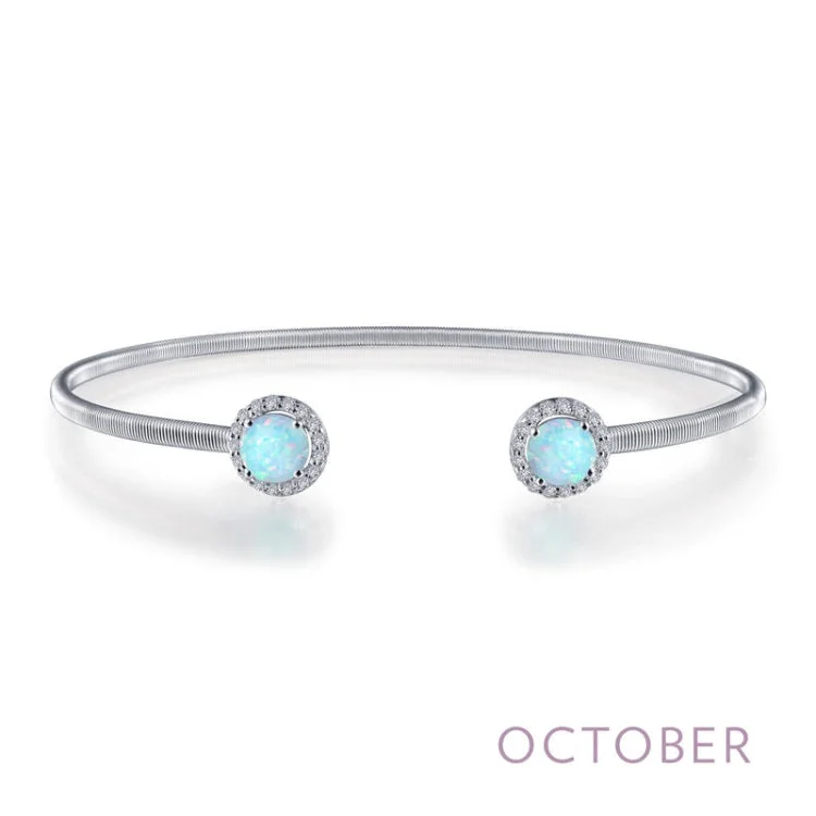 women's bracelets with unique carvings -October Birthstone Bracelet