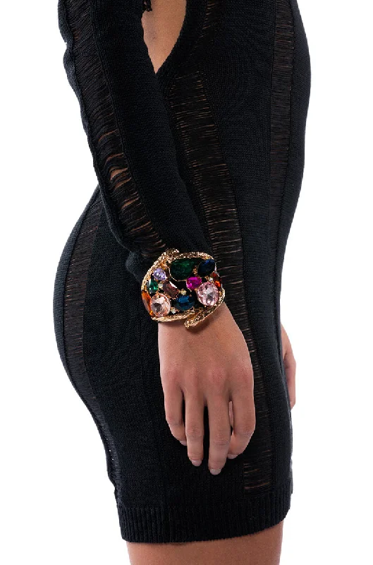 women's bracelets with bold metal accents -ALL I CARE ABOUT IS JEWELS BRACELET